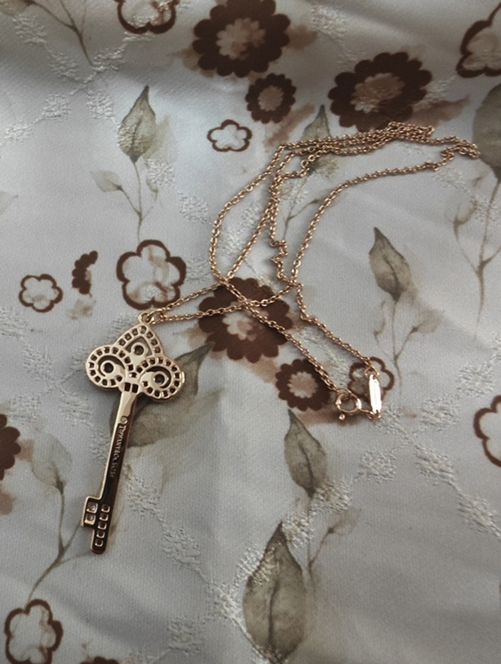 Tiffany & Co. 18K Gold Diamond Necklace - Picture 2 of 7